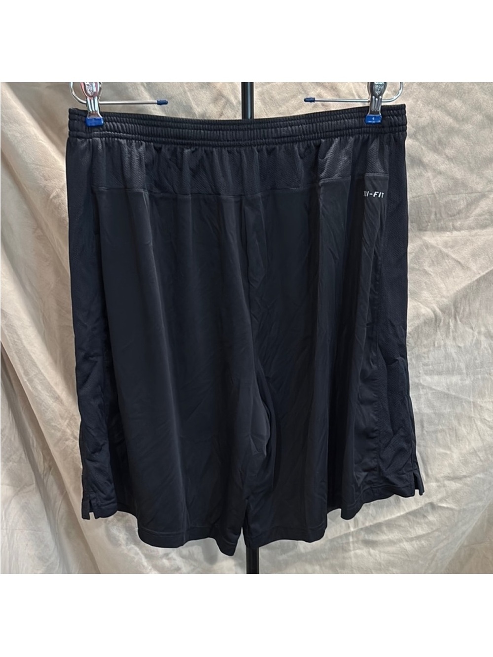 Nike Men's Black Athletic Shorts with White Swoosh - Picture 3 of 5